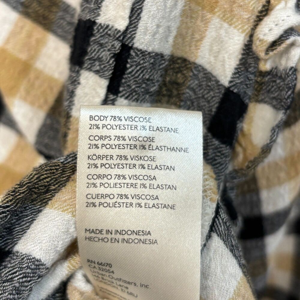 Pilcro Anthropologie Women Long Sleeve Blouse Top Shirt Size 2X Plaid C063 -16 - Picture 8 of 16